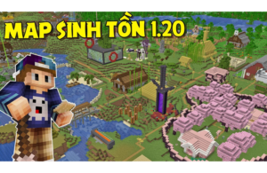 map minecraft sinh ton thu thach