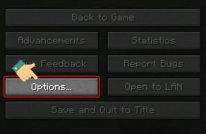 mo muc options trong minecraft