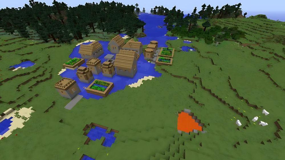 Top 12 seed Minecraft đẹp nhất 2026 không thể bỏ lỡ 5 seed minecraft farm obsidian hieu qua